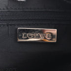 Loewe Anagram Repeat Leather Nylon Tote Shoulder Black — view 8