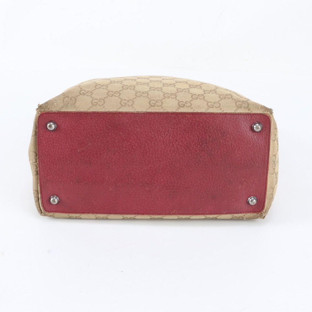 Gucci GG Canvas Leather Tote Shoulder Hand — view 5