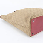 Gucci GG Canvas Leather Tote Shoulder Hand — view 6