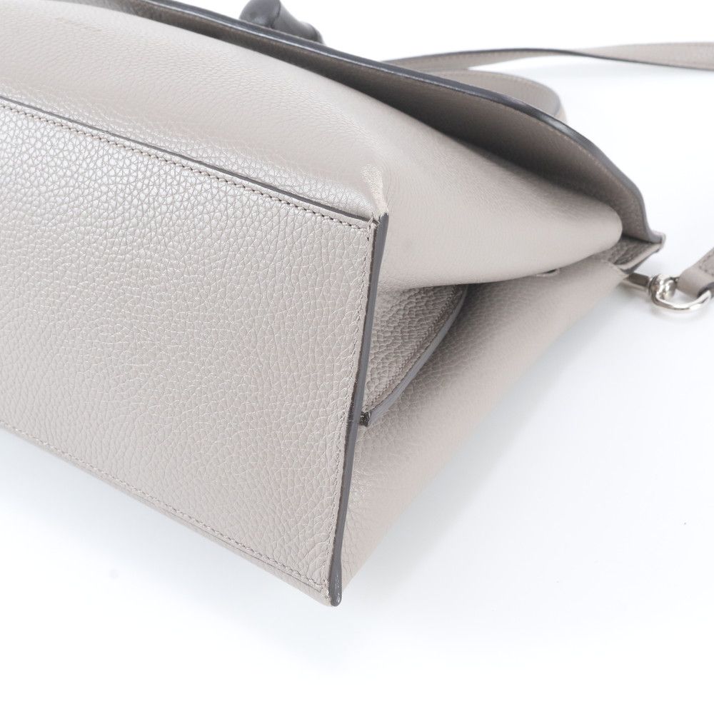 Gucci Bamboo Daily Leather 2-Way Shoulder Bag Crossbody Hand Gray — view 5