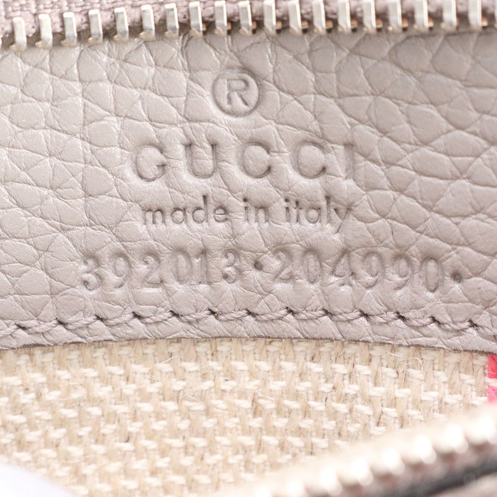 Gucci Bamboo Daily Leather 2-Way Shoulder Bag Crossbody Hand Gray — view 9