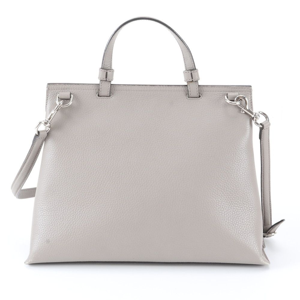 Gucci Bamboo Daily Leather 2-Way Shoulder Bag Crossbody Hand Gray — view 4
