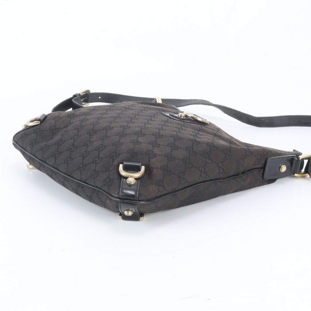Gucci GG Canvas Leather Shoulder Bag Crossbody Hand Abbey — view 4
