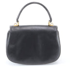 Gucci Vintage Ladylock Leather Handbag Tote Black — view 3