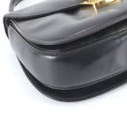 Gucci Vintage Ladylock Leather Handbag Tote Black — view 5
