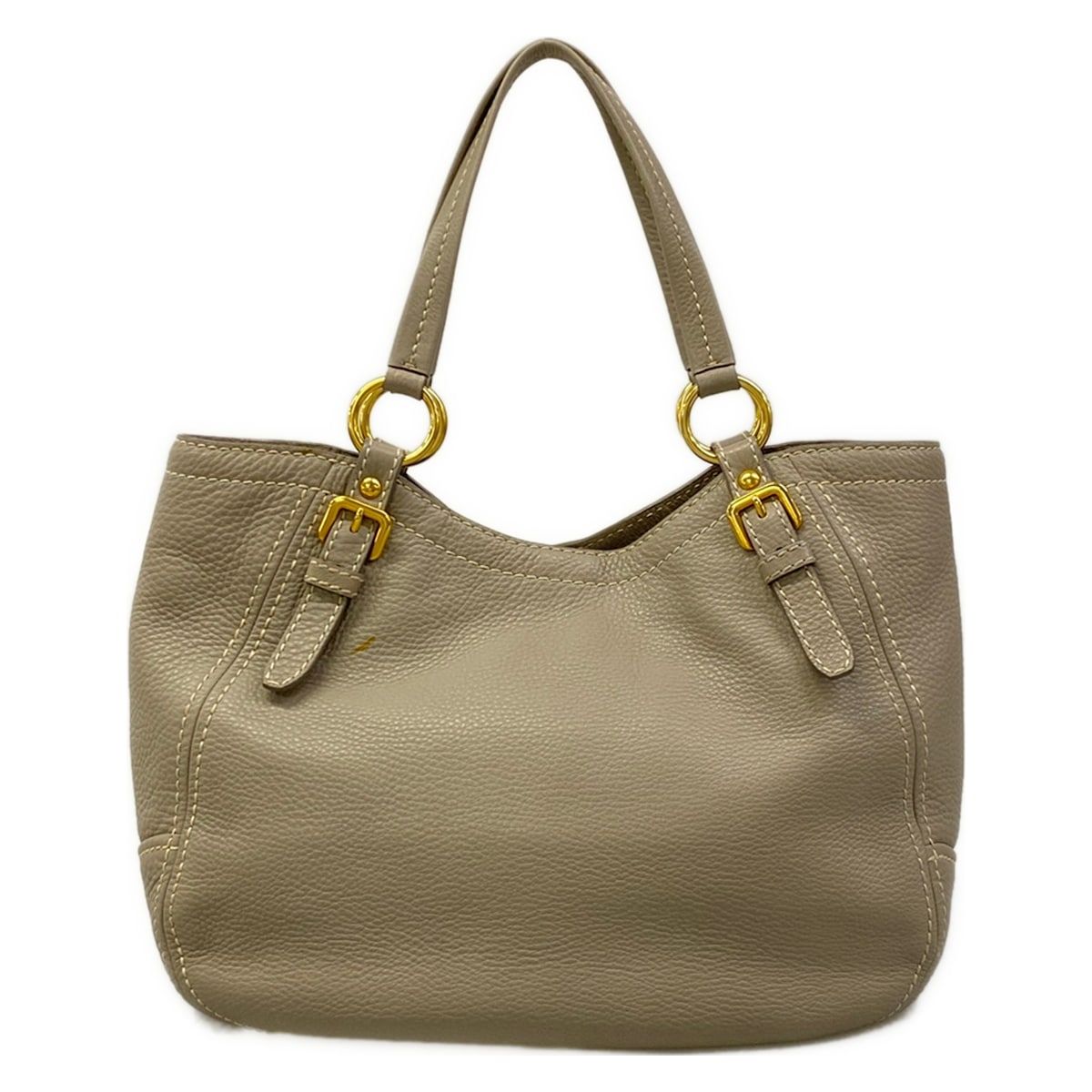 Prada Tote Light Gray Leather — view 3