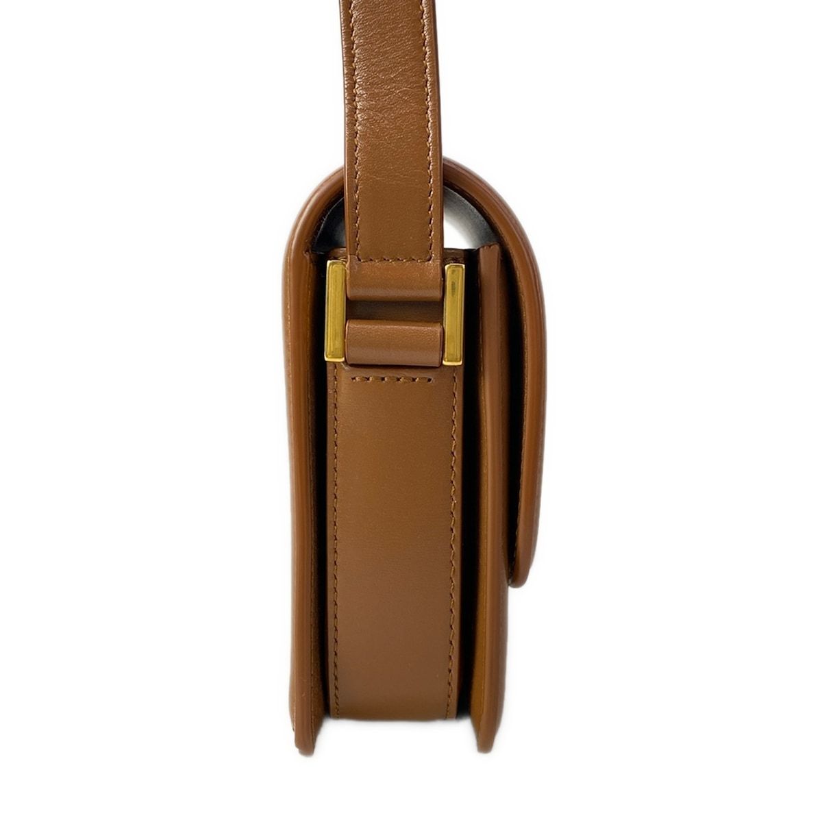 Saint Laurent Paris Shoulder Bag Solferino Small Ivory Brown Leather — view 2
