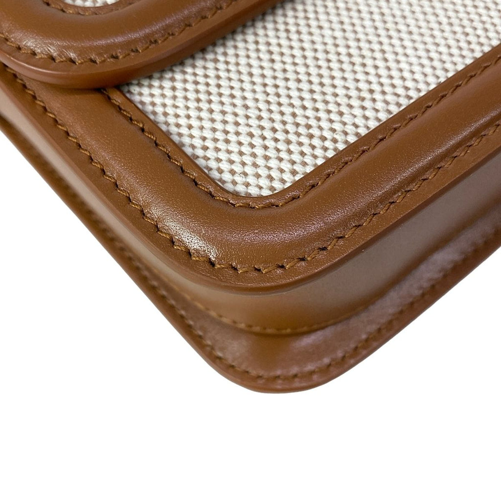 Saint Laurent Paris Shoulder Bag Solferino Small Ivory Brown Leather — view 6