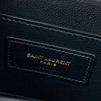 Saint Laurent Paris Shoulder Bag Solferino Small Ivory Brown Leather — view 9