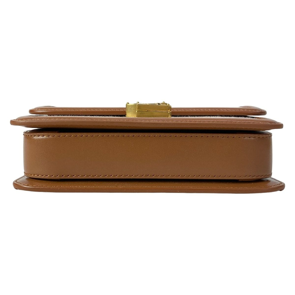 Saint Laurent Paris Shoulder Bag Solferino Small Ivory Brown Leather — view 5