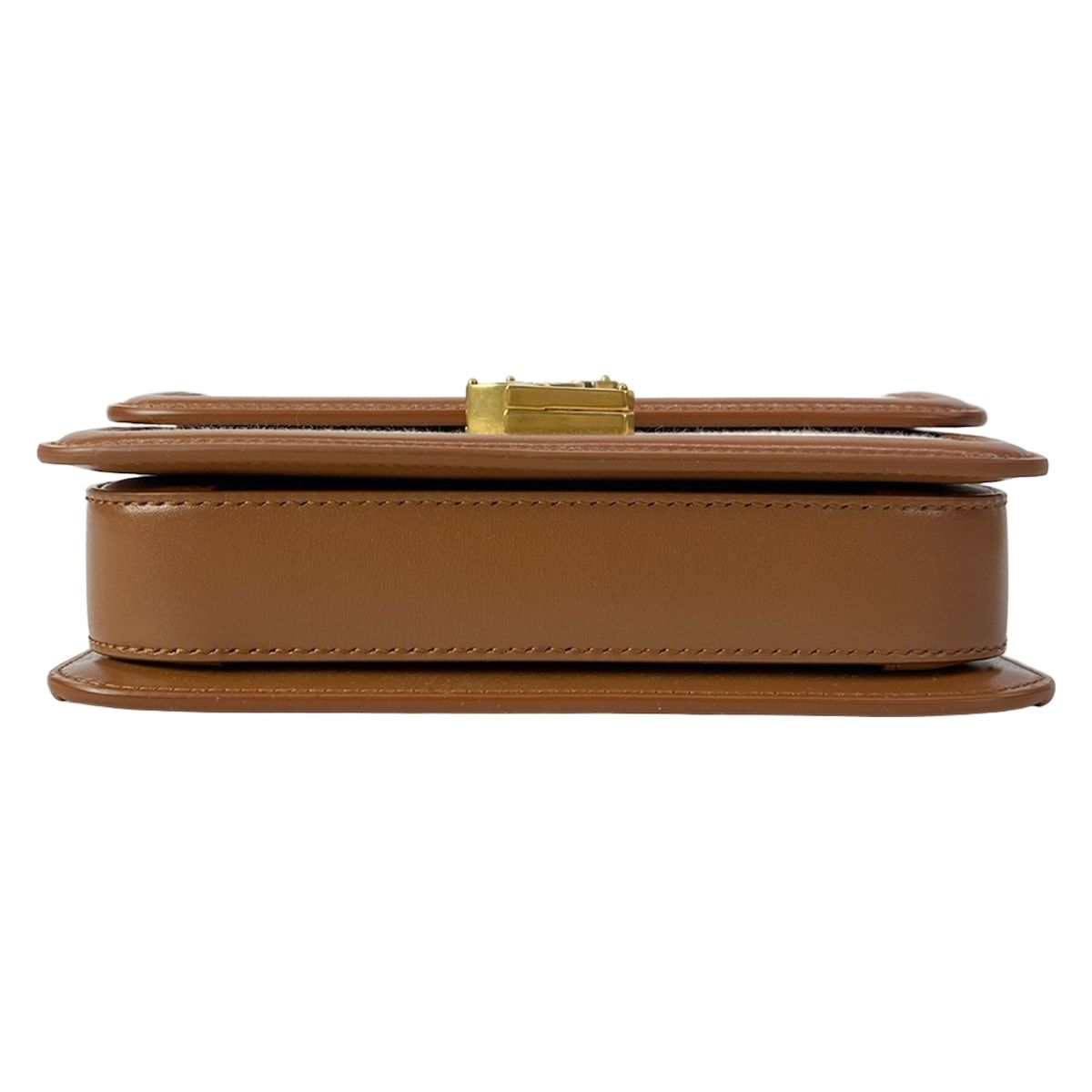 Saint Laurent Paris Shoulder Bag Solferino Small Ivory Brown Leather — view 5
