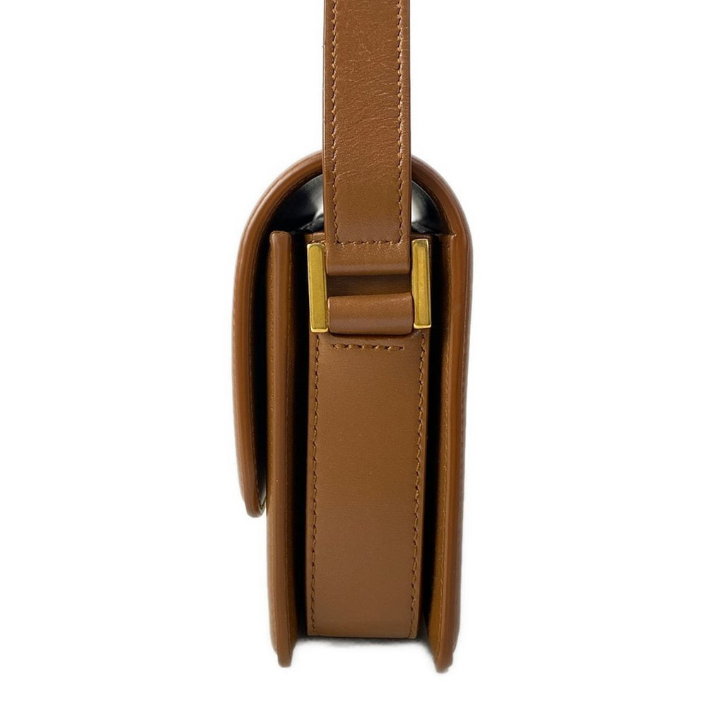 Saint Laurent Paris Shoulder Bag Solferino Small Ivory Brown Leather — view 4