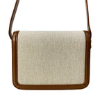Saint Laurent Paris Shoulder Bag Solferino Small Ivory Brown Leather — view 3
