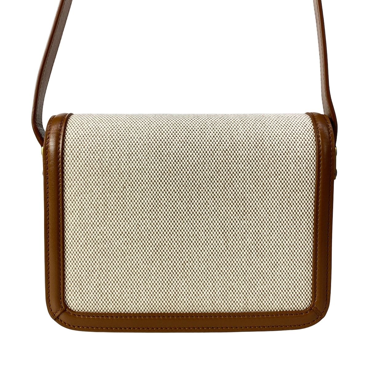Saint Laurent Paris Shoulder Bag Solferino Small Ivory Brown Leather — view 3