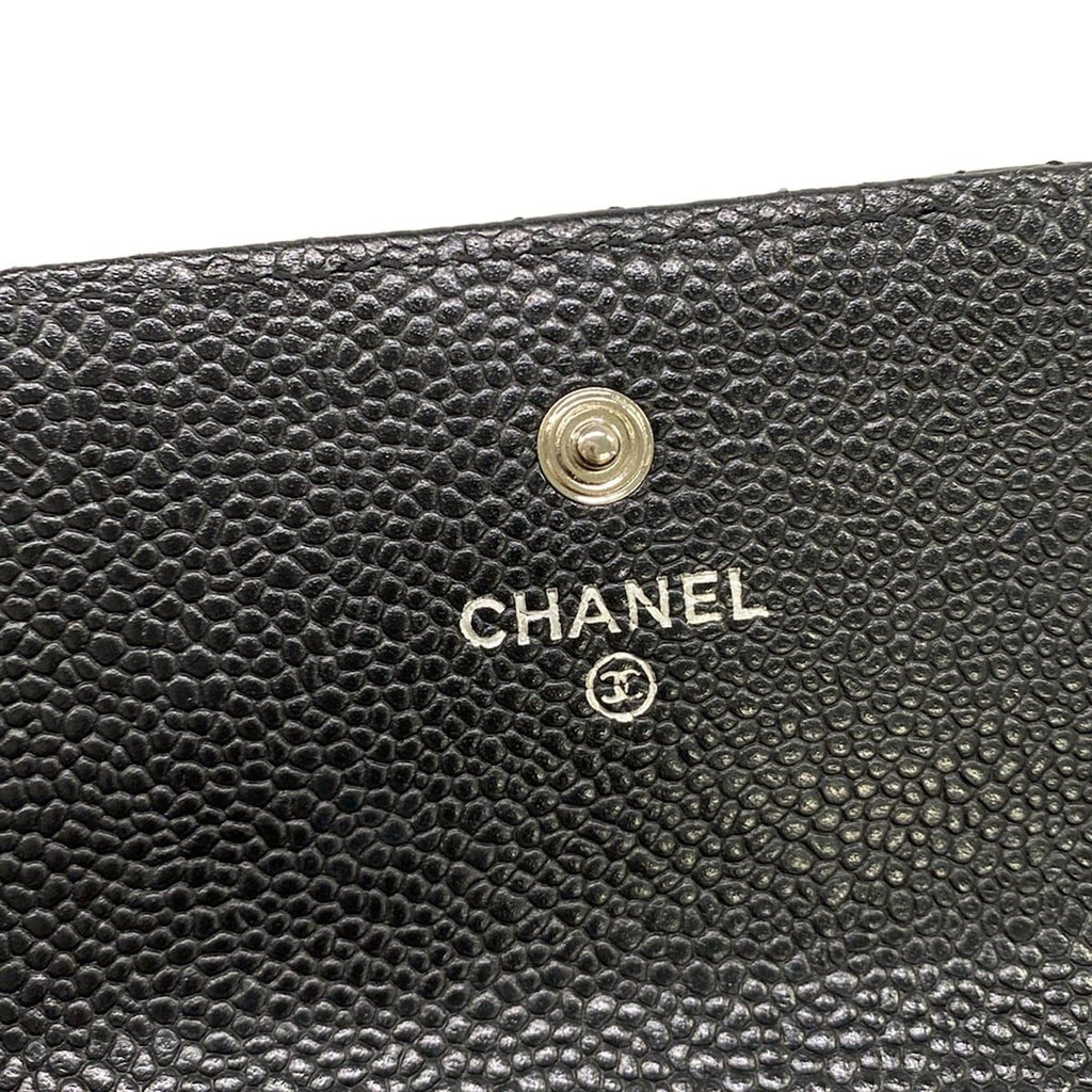 Chanel Wallet Quilted Black Silver — view 6