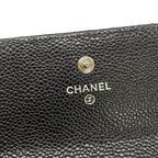 Chanel Wallet Quilted Black Silver — view 6