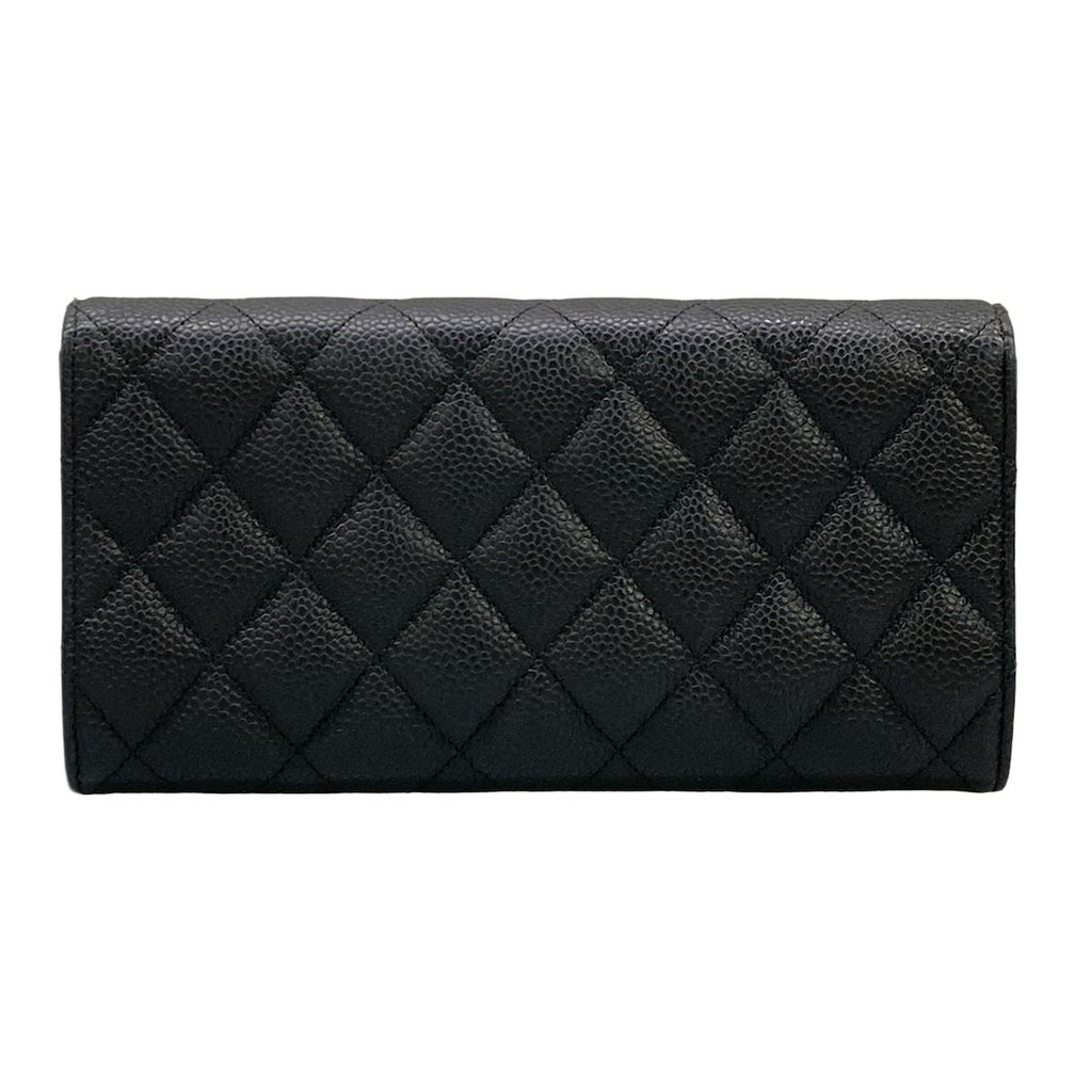 Chanel Wallet Quilted Black Silver — view 2