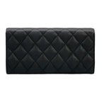 Chanel Wallet Quilted Black Silver — view 2