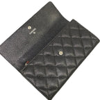 Chanel Wallet Quilted Black Silver — view 3