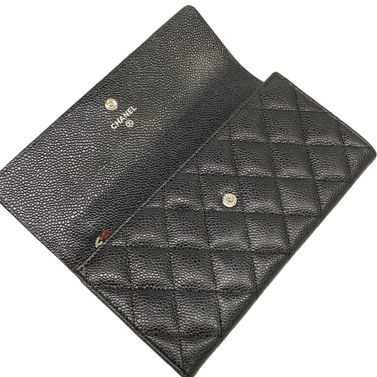 Chanel Wallet Quilted Black Silver — view 3