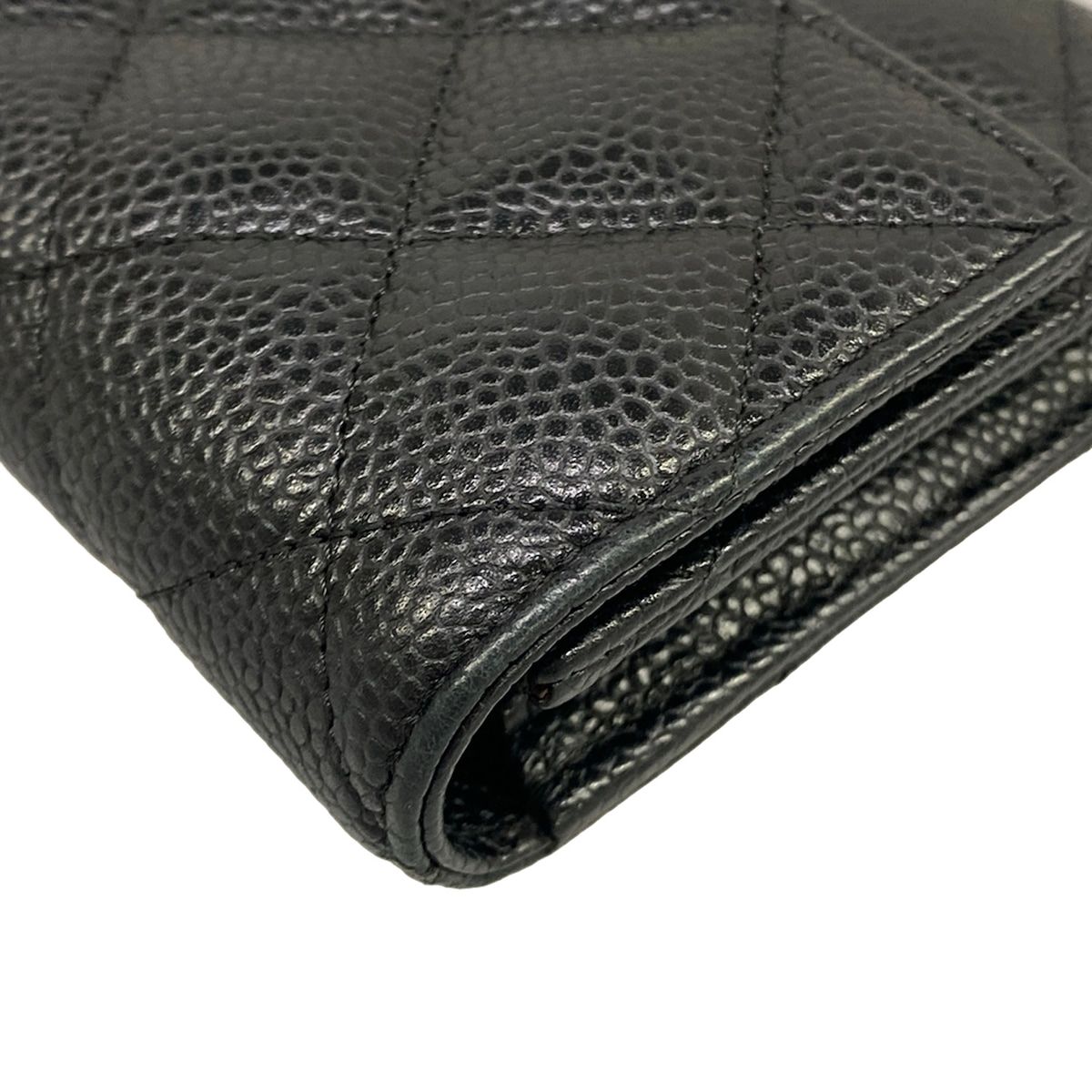 Chanel Wallet Quilted Black Silver — view 8