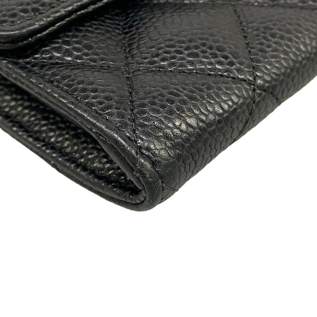 Chanel Wallet Quilted Black Silver — view 7