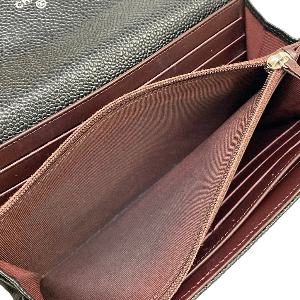 Chanel Wallet Quilted Black Silver — view 5
