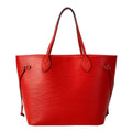 Louis Vuitton Tote Epi Neverfull MM Coquelicot Leather