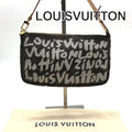 Louis Vuitton Monogram Graffiti Pochette Pouch Hand White Brown