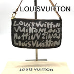 Louis Vuitton Monogram Graffiti Pochette Pouch Hand White Brown