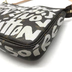 Louis Vuitton Monogram Graffiti Pochette Pouch Hand White Brown — view 5