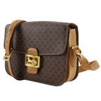 Celine Carriage Macadam Pattern Vintage Brown Shoulder — view 2