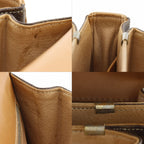 Celine Carriage Macadam Pattern Vintage Brown Shoulder — view 9