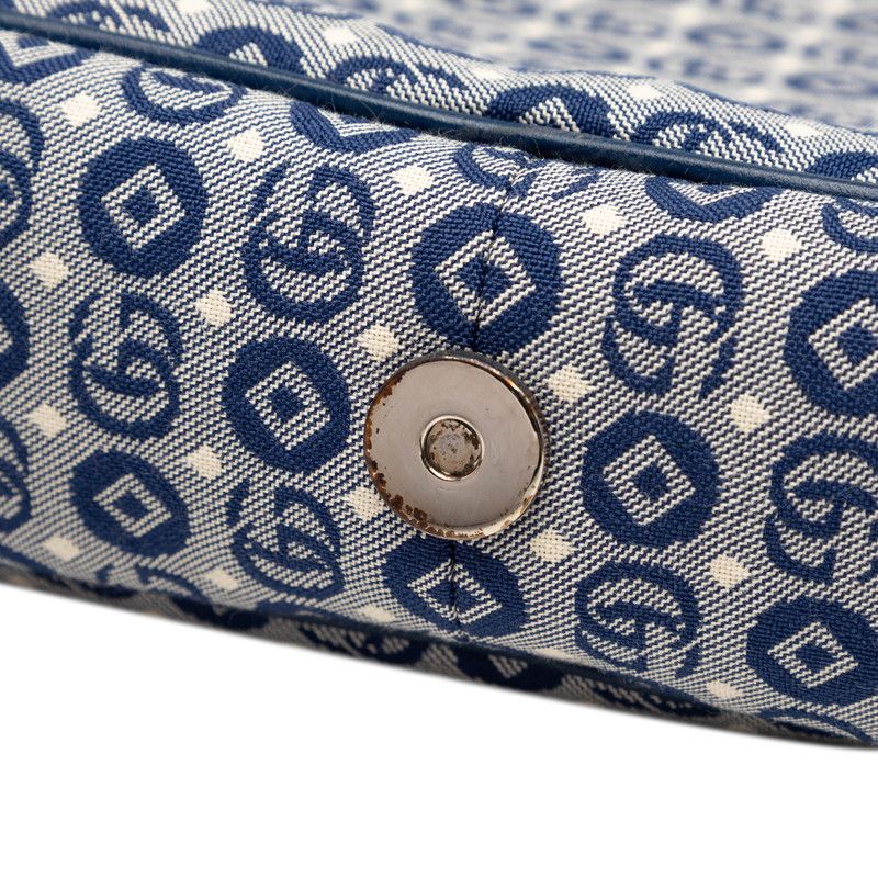 Gucci Children's Double Logo Star Shoulder Bag Blue Red Canvas Leather — view 4