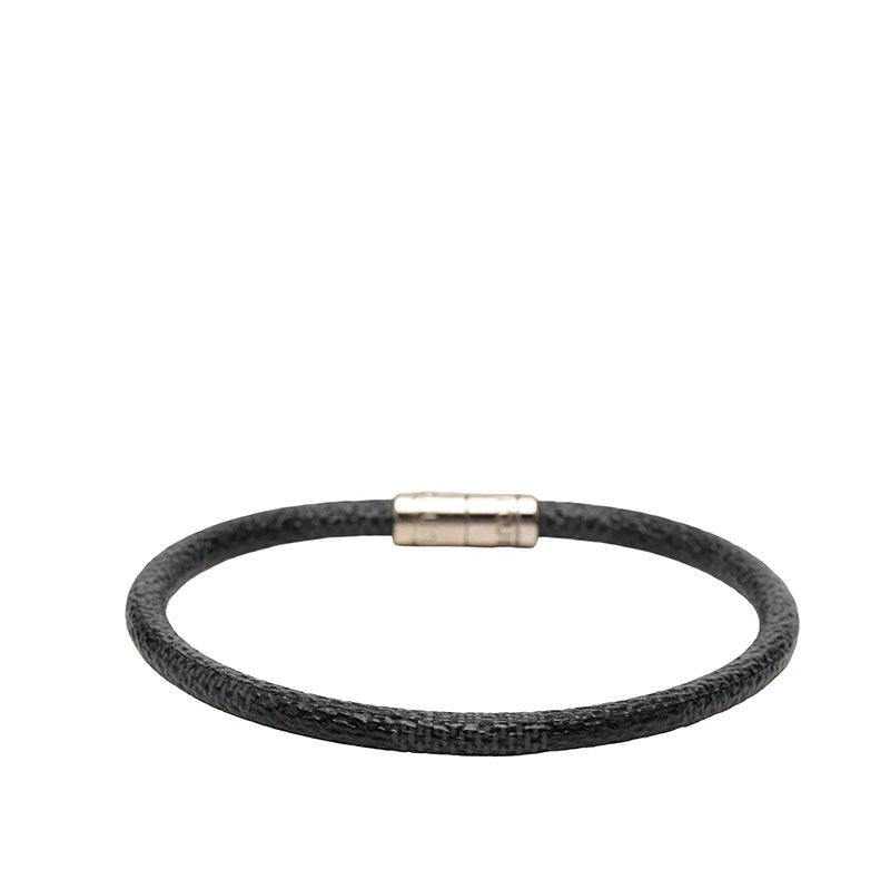 Louis Vuitton Damier Graphite Bracelet Keep It Black Silver Metal — view 3