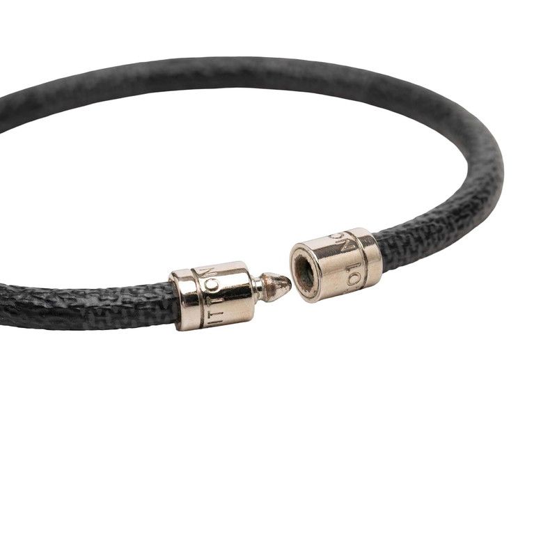 Louis Vuitton Damier Graphite Bracelet Keep It Black Silver Metal — view 4