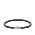 Louis Vuitton Damier Graphite Bracelet Keep It Black Silver Metal