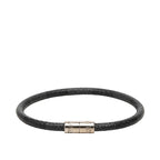 Louis Vuitton Damier Graphite Bracelet Keep It Black Silver Metal