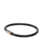 Louis Vuitton Damier Graphite Bracelet Keep It Black Silver Metal — view 2