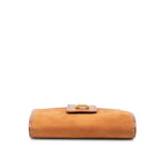 Gucci Kiss Lock Coin Case Brown Leather — view 3