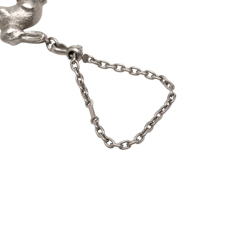 Chanel CC Logo Rabbit Motif Charm 05 Silver Metal 1- Keychain — view 3