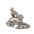 Chanel CC Logo Rabbit Motif Charm 05 Silver Metal 1- Keychain — view 2