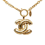 Chanel CC Logo Chain Pendant Gold Plated