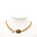 Chanel CC Logo Chain Necklace Gold Plated