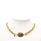 Chanel CC Logo Chain Necklace Gold Plated