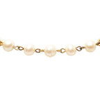 Chanel Vintage Chain Necklace Gold Plated Faux Pearl — view 4