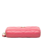 Chanel CC Logo Quilted Coin Purse Pink Caviar Leather — view 3