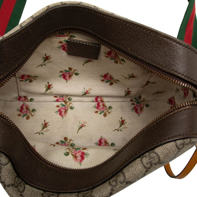 Gucci Neo Vintage GG Supreme Crossbody Shoulder Bag Beige Brown Leather — view 4