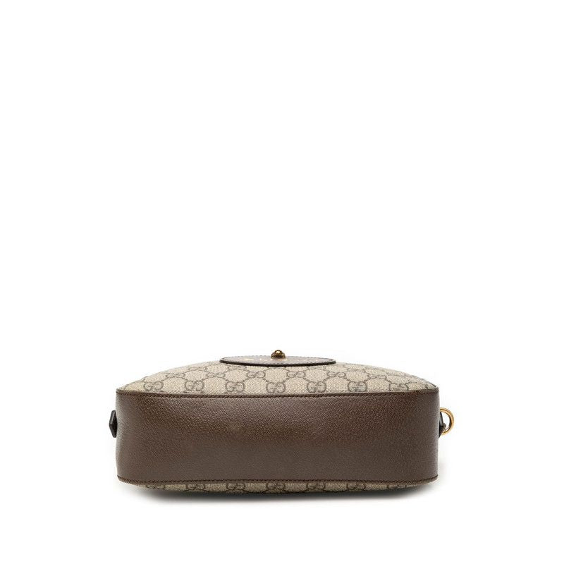 Gucci Neo Vintage GG Supreme Crossbody Shoulder Bag Beige Brown Leather — view 3