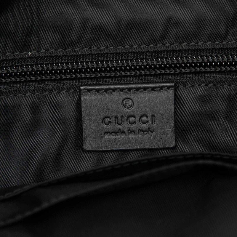 Gucci Sherry Line Crossbody Shoulder Bag Black Canvas Leather — view 5